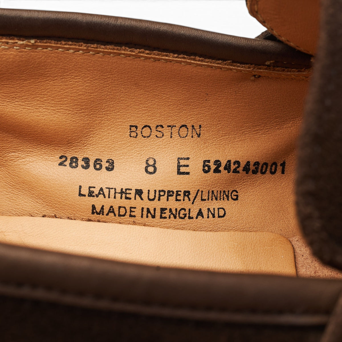 'Boston' Dark Brown Suede Loafers UK 8 E