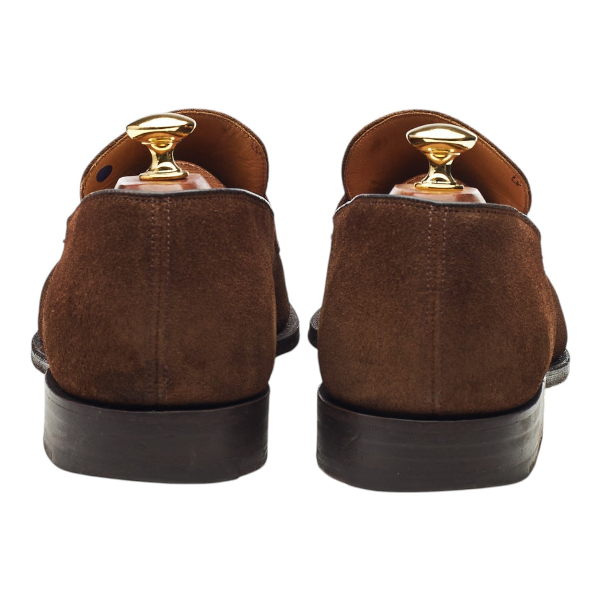 'Swanley' Brown Suede Split Toe Loafers UK 9.5 F