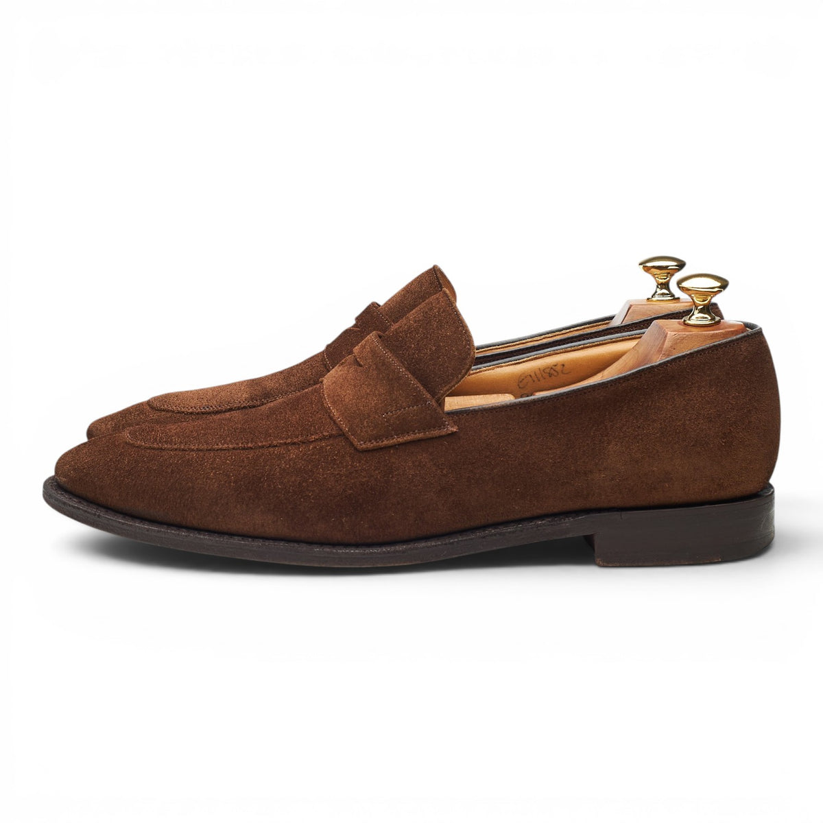 'Swanley' Brown Suede Split Toe Loafers UK 9.5 F