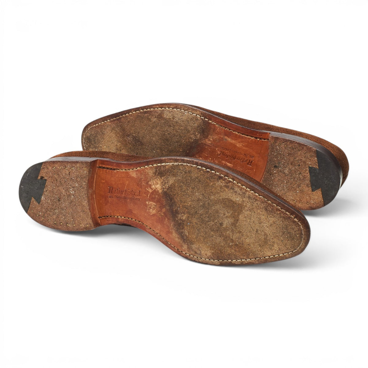 'Swanley' Brown Suede Split Toe Loafers UK 9.5 F