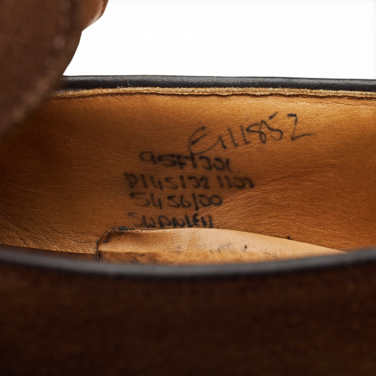 'Swanley' Brown Suede Split Toe Loafers UK 9.5 F