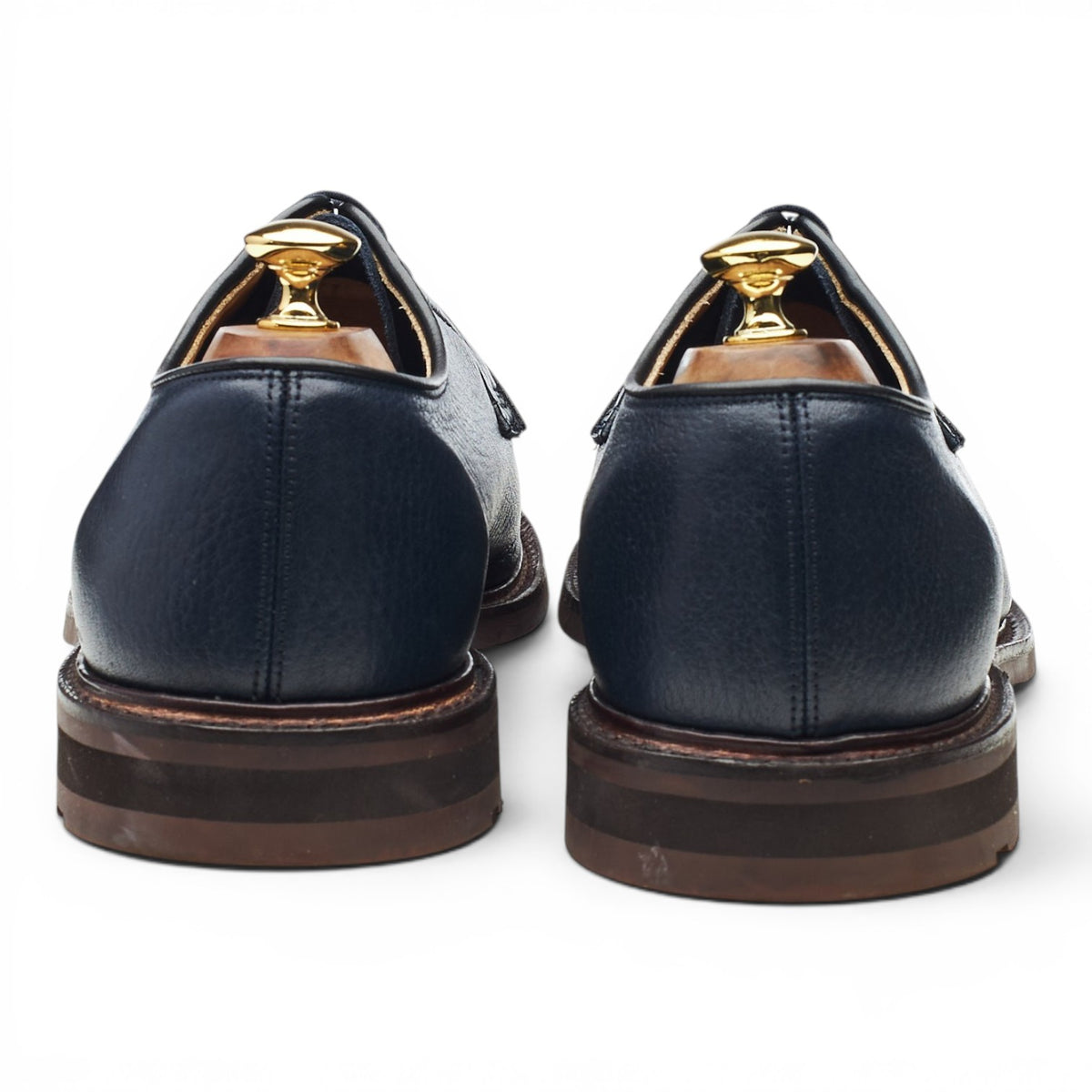 'Bestone' Navy Blue Grain Leather Derby UK 11 G
