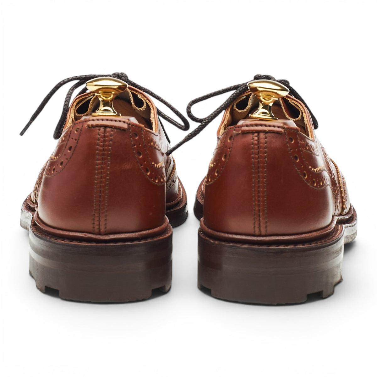 'Bourton' Tan Brown Leather Derby Brogues UK 6