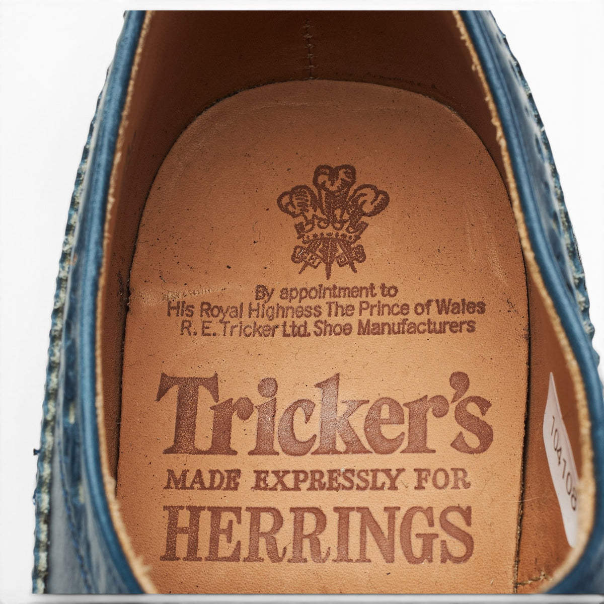 Herring 'Bourton' Blue Leather Derby Brogues UK 6