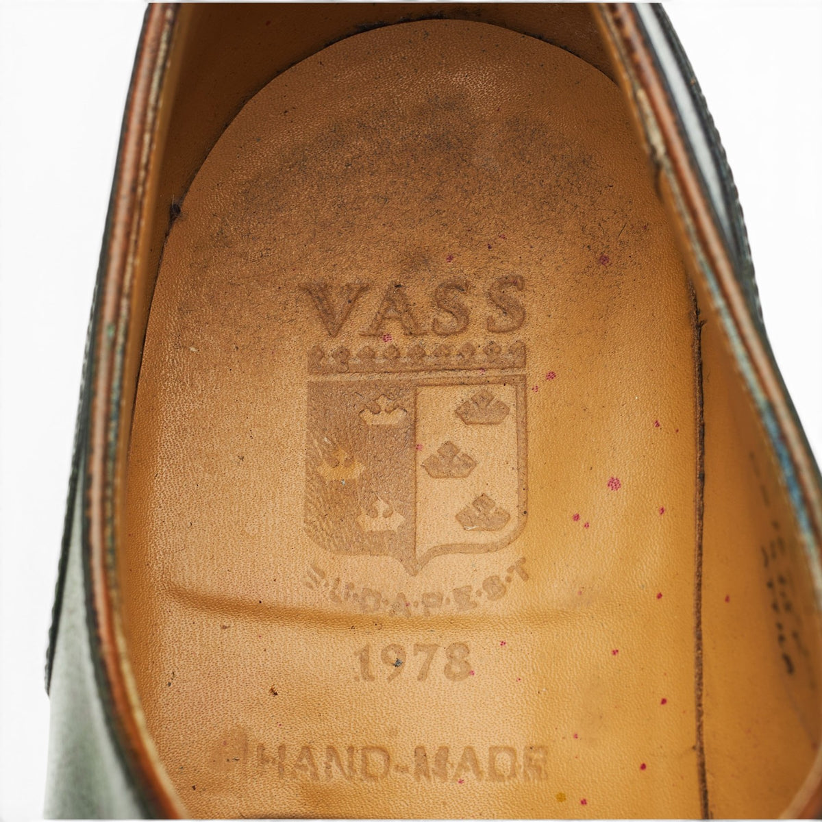 Green Patina Leather Derby UK 7.5 EU 41.5 F