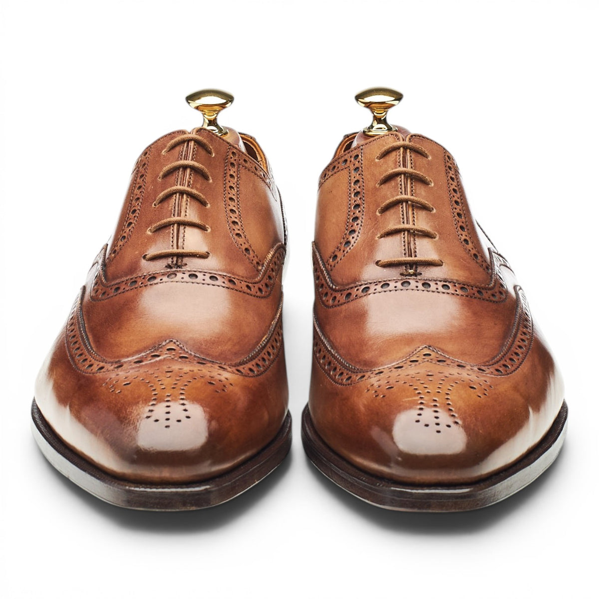 'Fairford' Tan Brown Leather Oxford Brogues UK 9.5 E