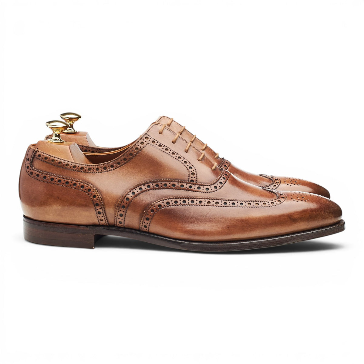 'Fairford' Tan Brown Leather Oxford Brogues UK 9.5 E