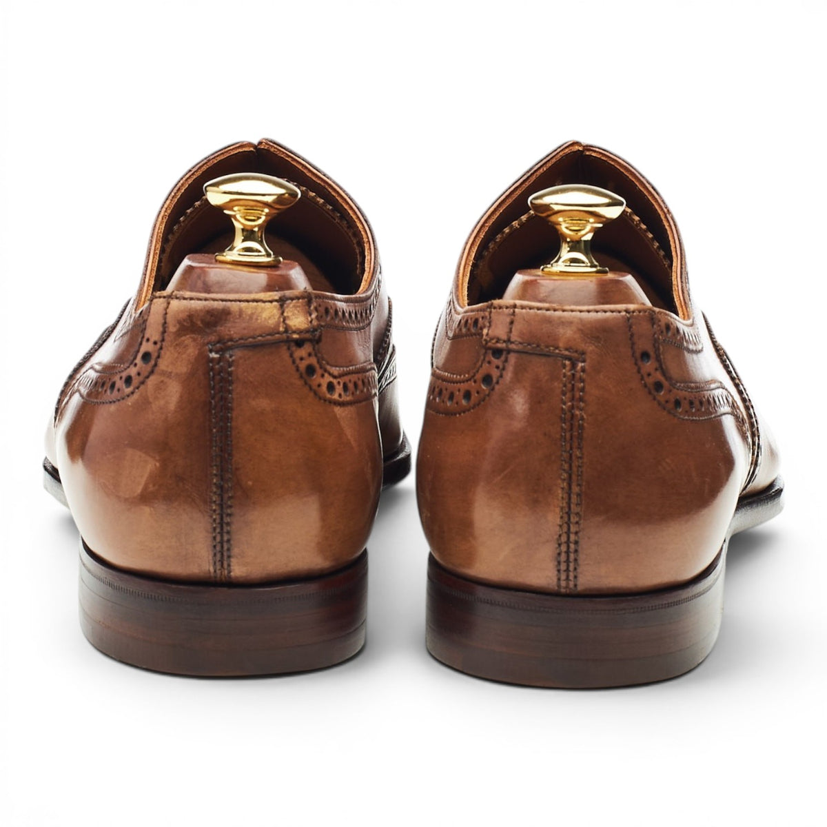 'Fairford' Tan Brown Leather Oxford Brogues UK 9.5 E