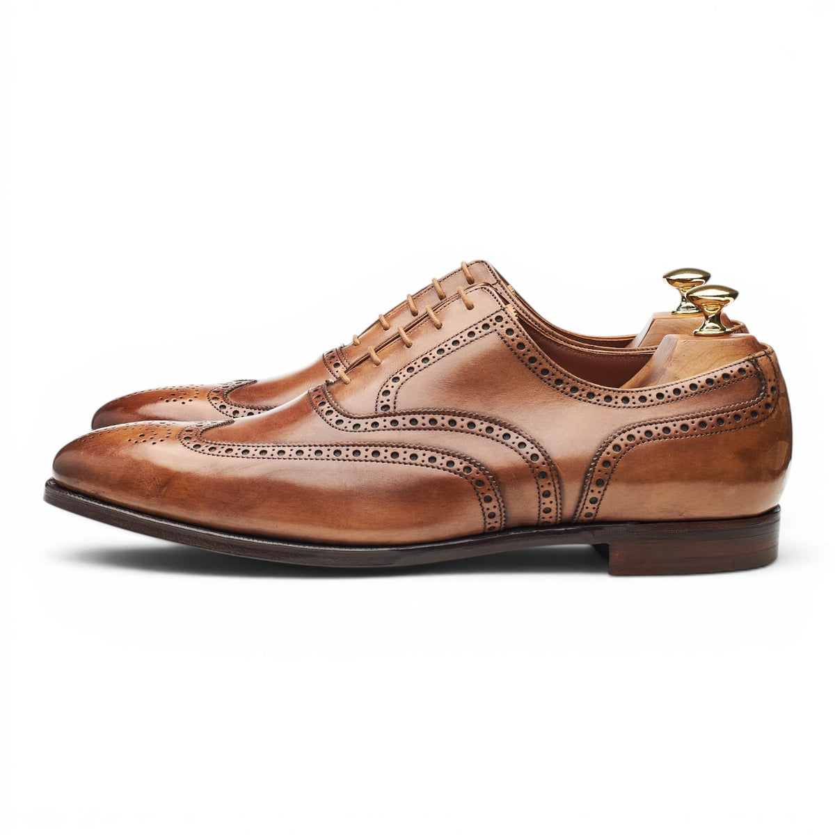 'Fairford' Tan Brown Leather Oxford Brogues UK 9.5 E