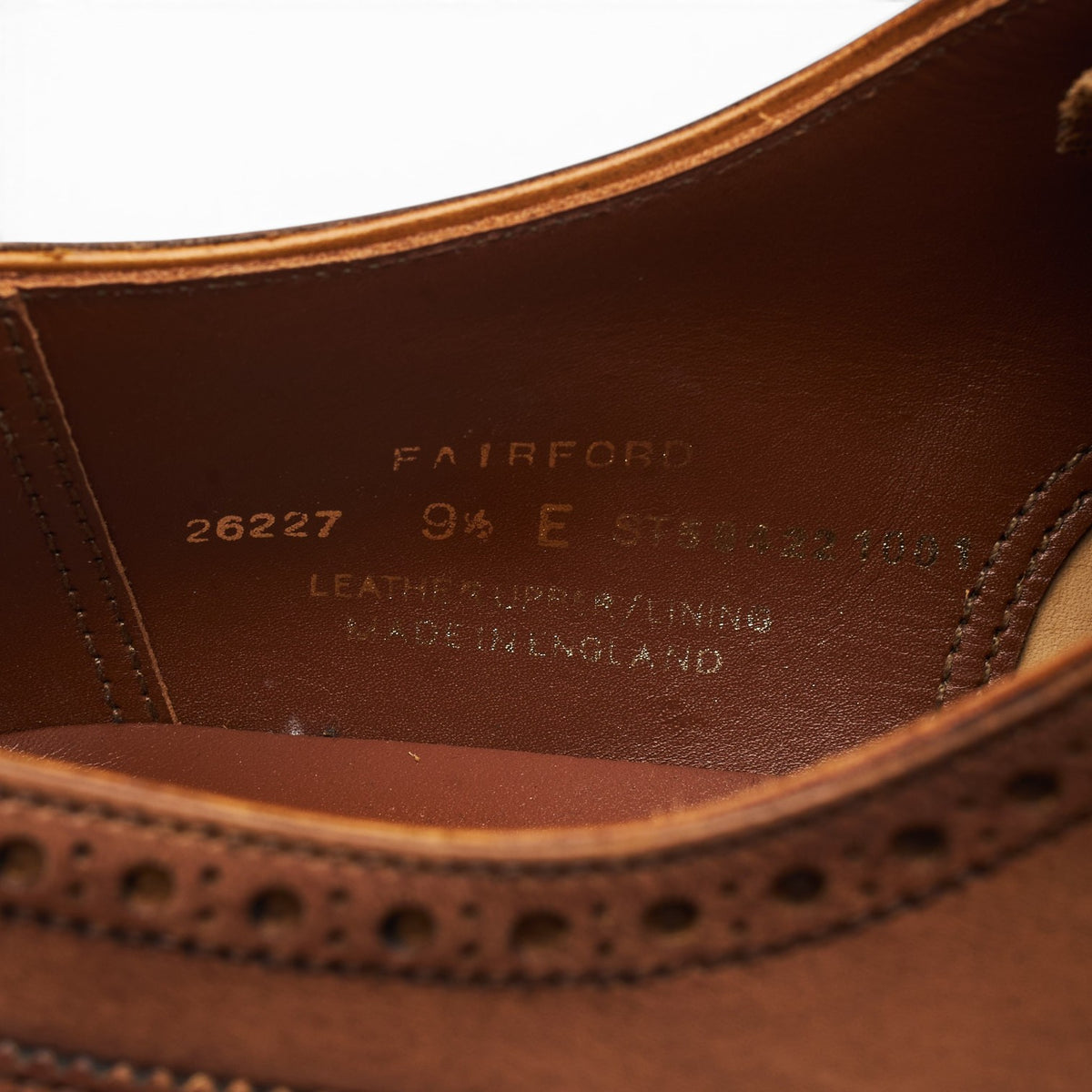 'Fairford' Tan Brown Leather Oxford Brogues UK 9.5 E