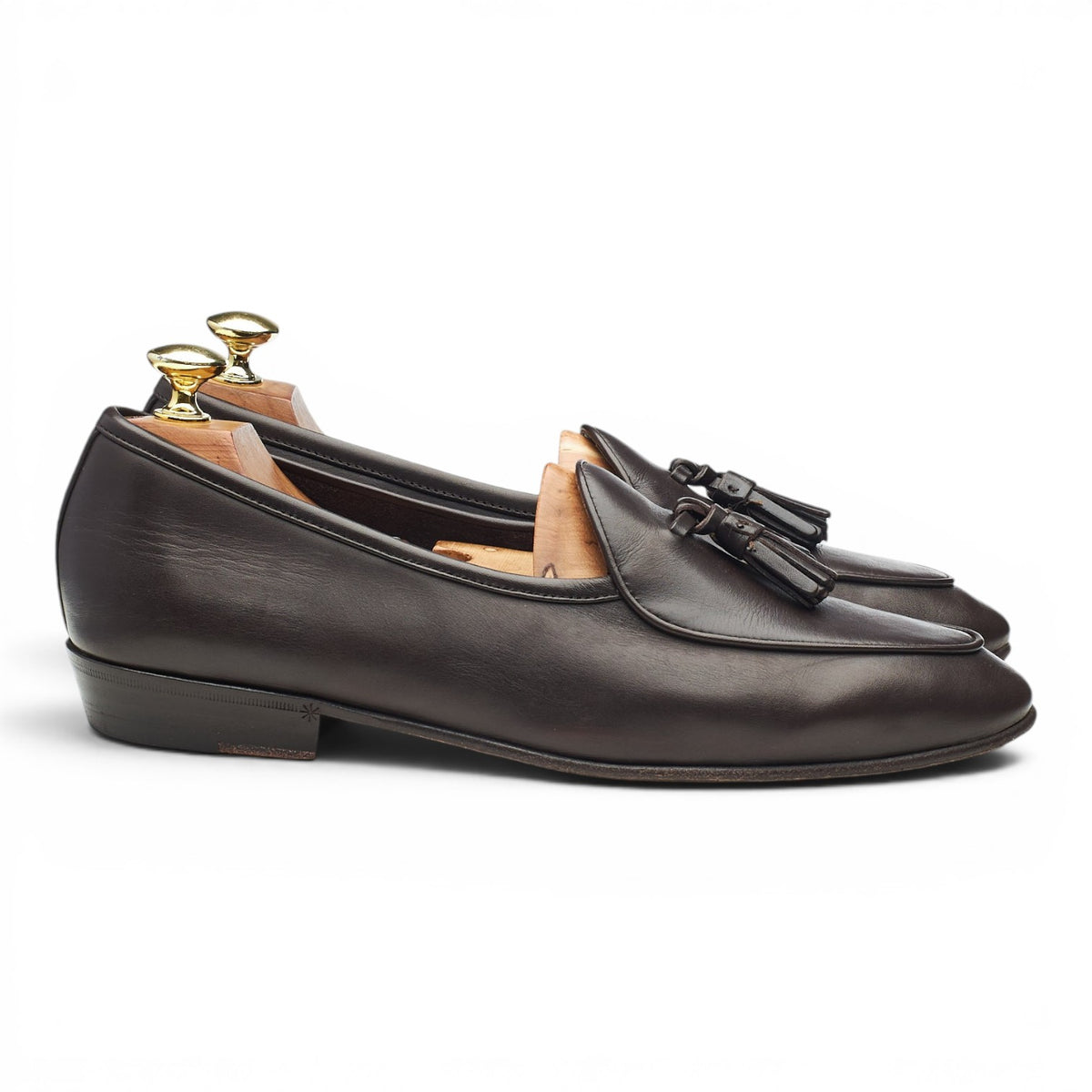 'Sagan Classic' Dark Brown Leather Tassel Loafers UK 7 / UK 7.5