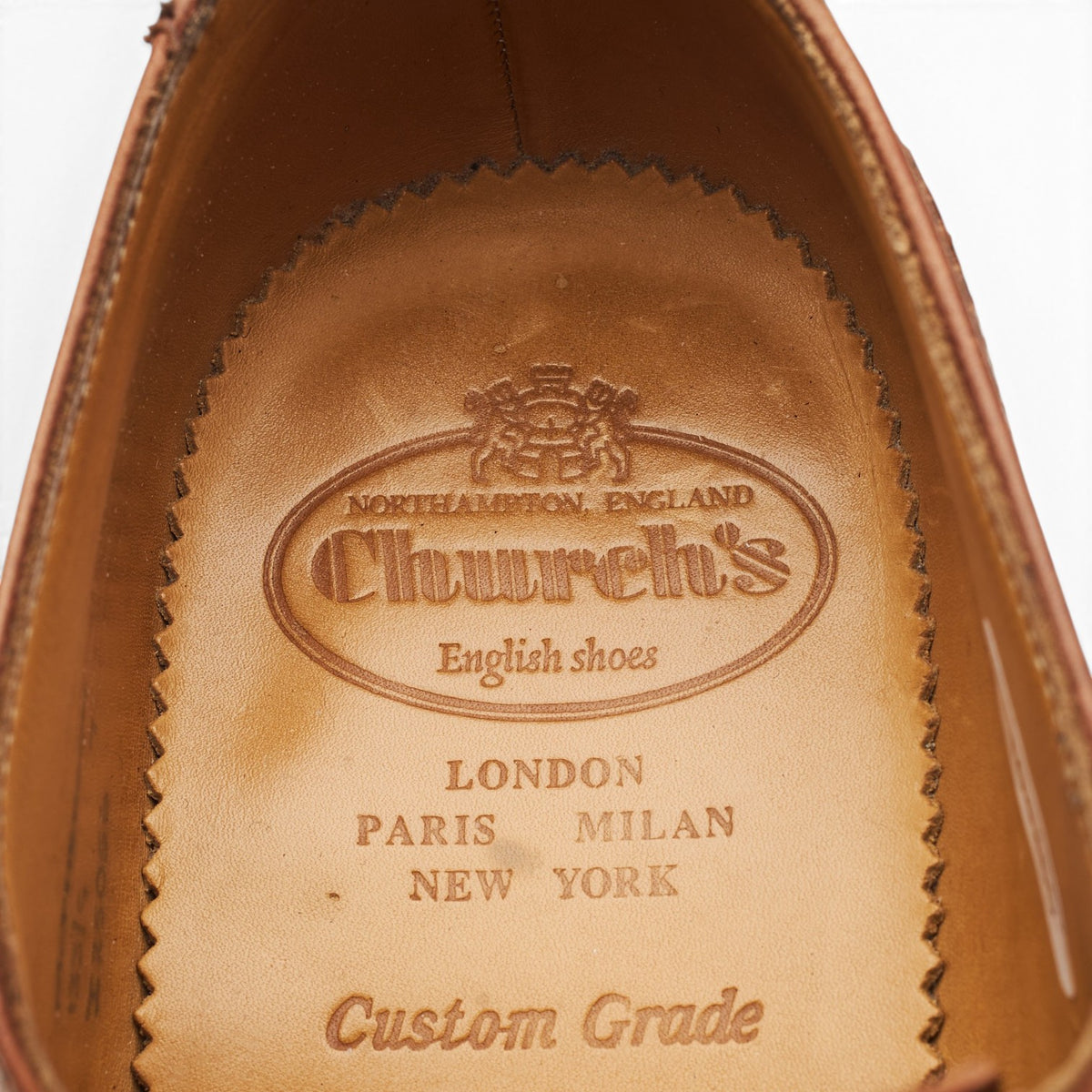 'McPherson' Tan Brown Leather Derby Brogues UK 7 G