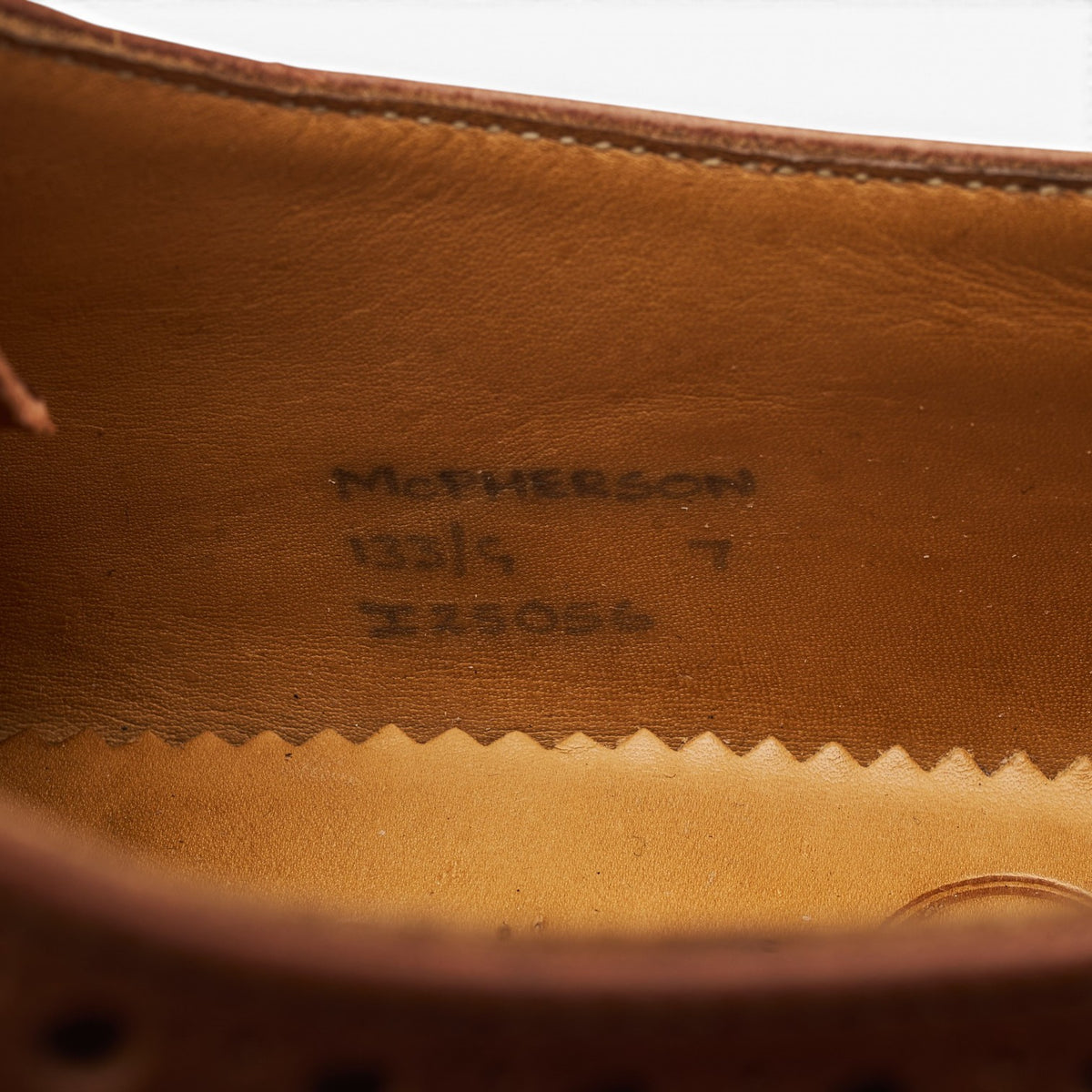 'McPherson' Tan Brown Leather Derby Brogues UK 7 G
