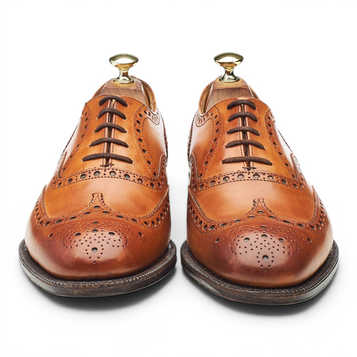 'Brisbane' Tan Brown Leather Oxford Brogues UK 7.5 G