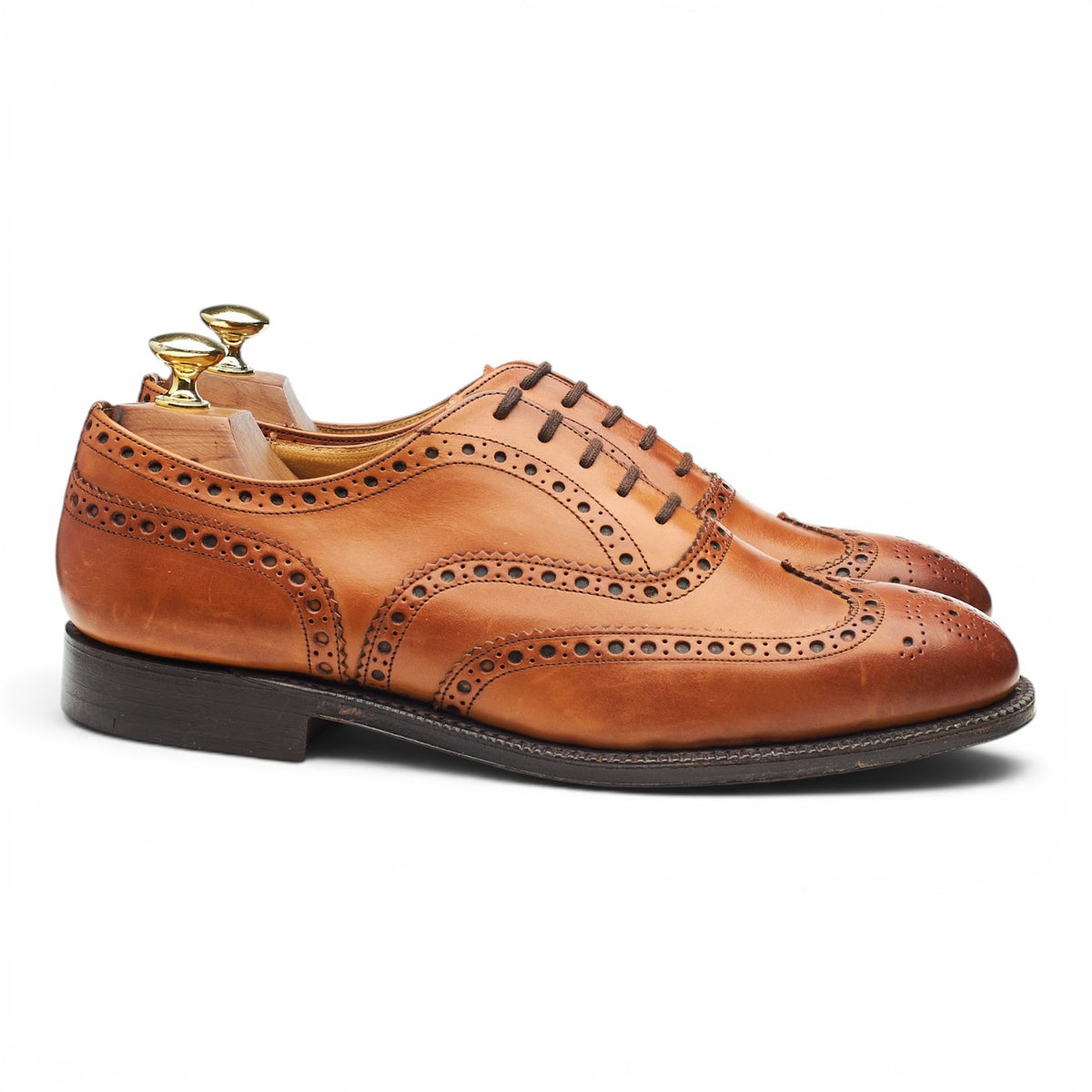 'Brisbane' Tan Brown Leather Oxford Brogues UK 7.5 G