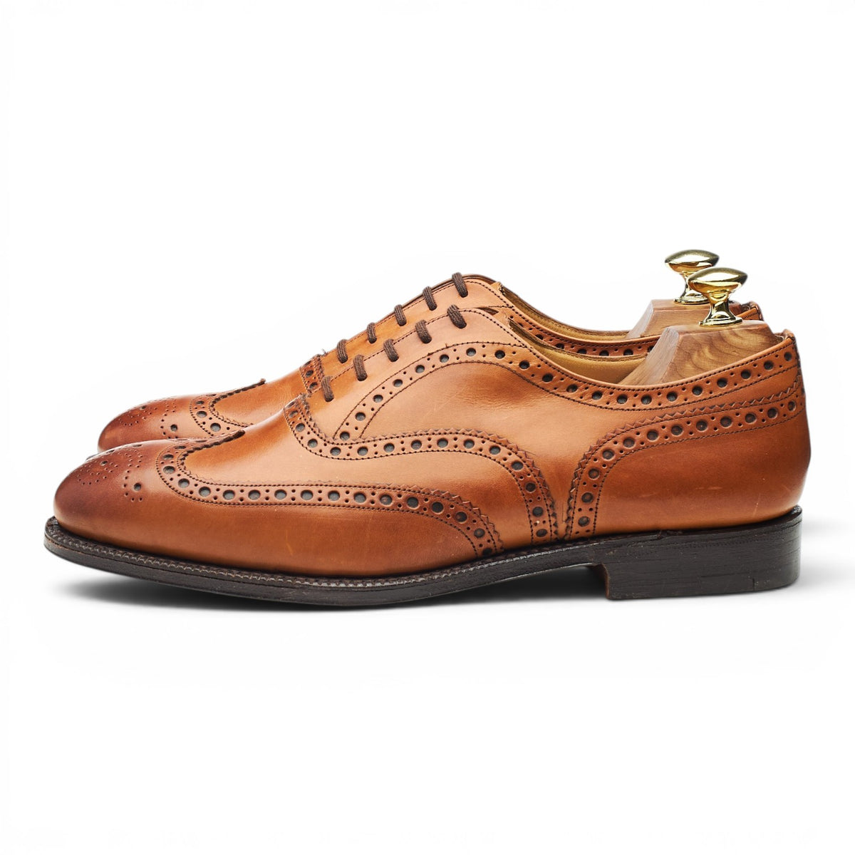 'Brisbane' Tan Brown Leather Oxford Brogues UK 7.5 G