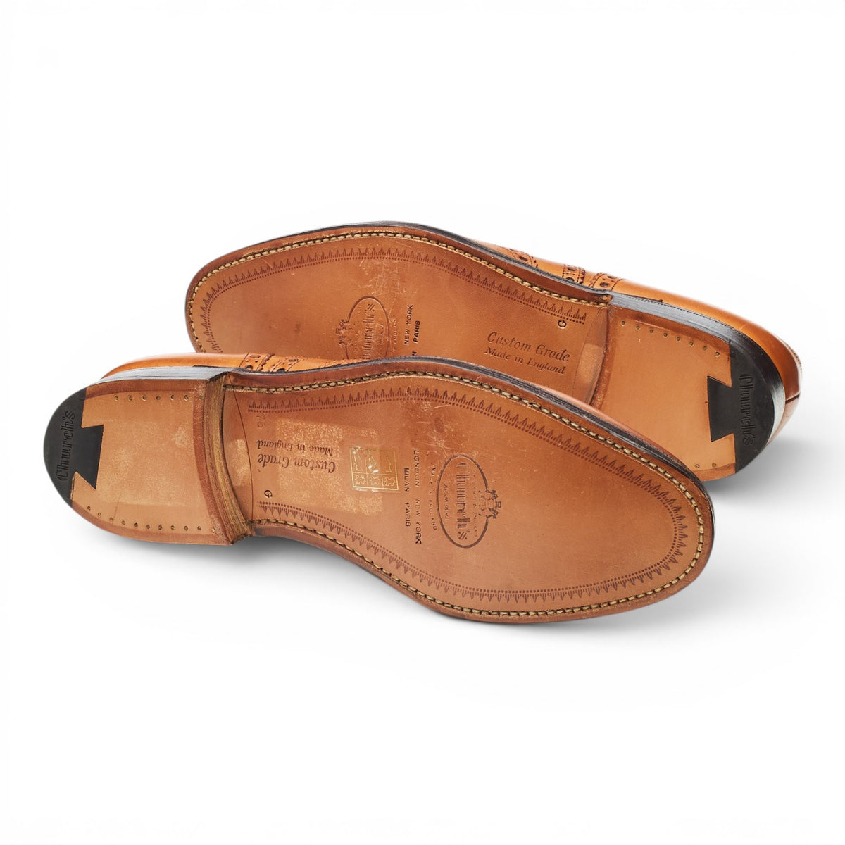 'Brisbane' Tan Brown Leather Oxford Brogues UK 7.5 G
