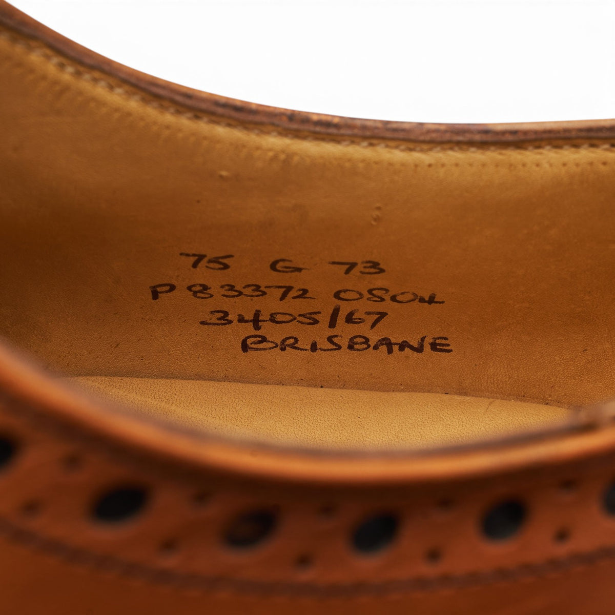 'Brisbane' Tan Brown Leather Oxford Brogues UK 7.5 G