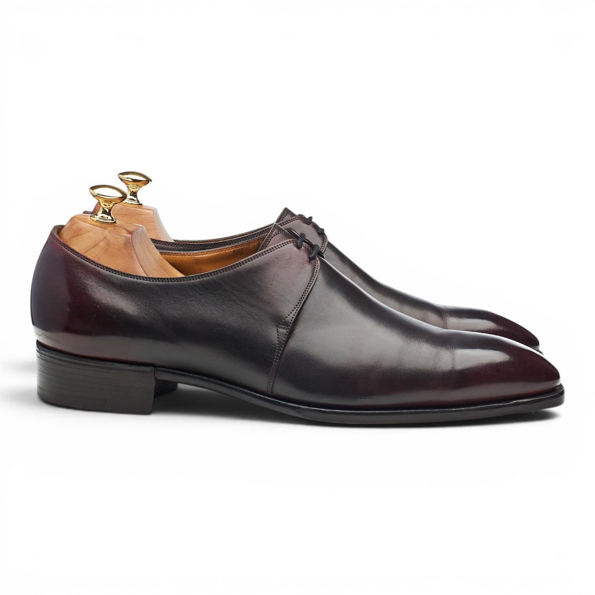 Deco 'Wilde' Burgundy Patina Leather Derby UK 10 F