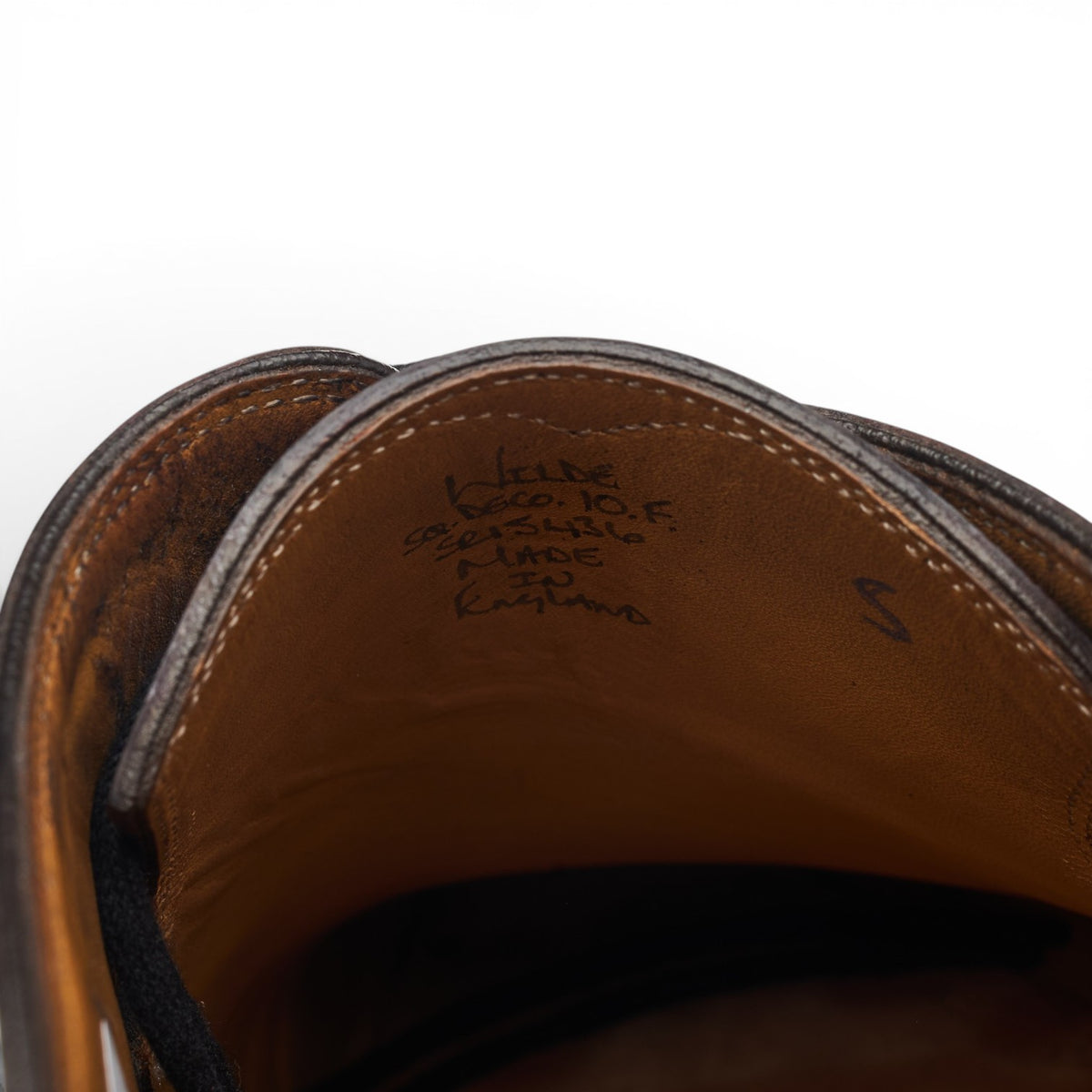 Deco 'Wilde' Burgundy Patina Leather Derby UK 10 F