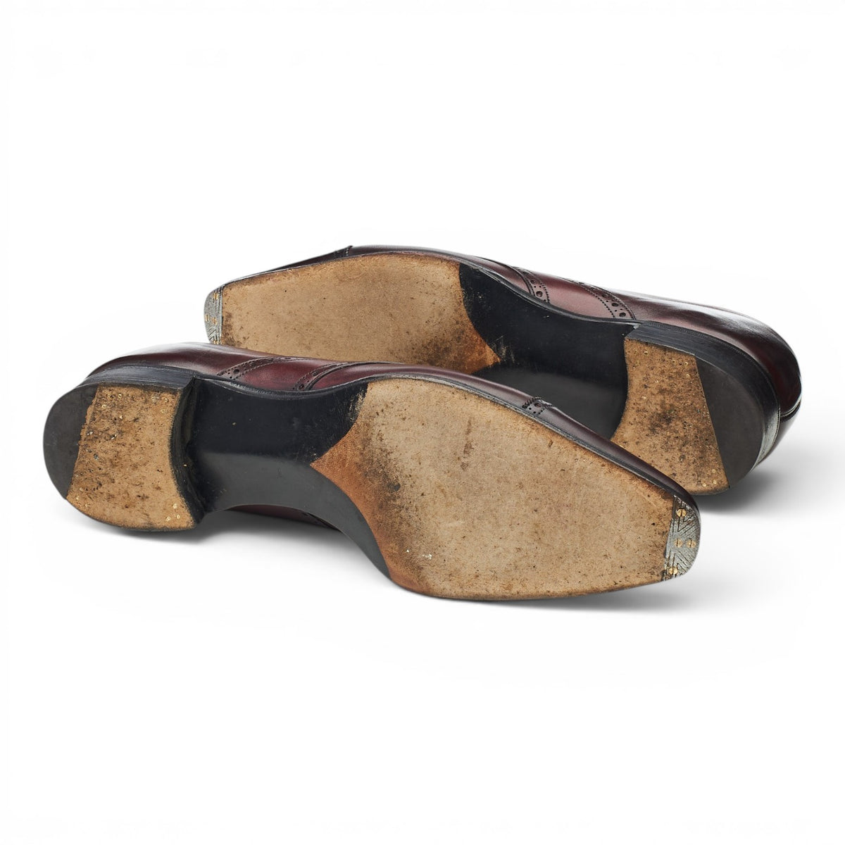 Deco 'Ashby' Burgundy Leather Full Strap Loafers UK 10 E