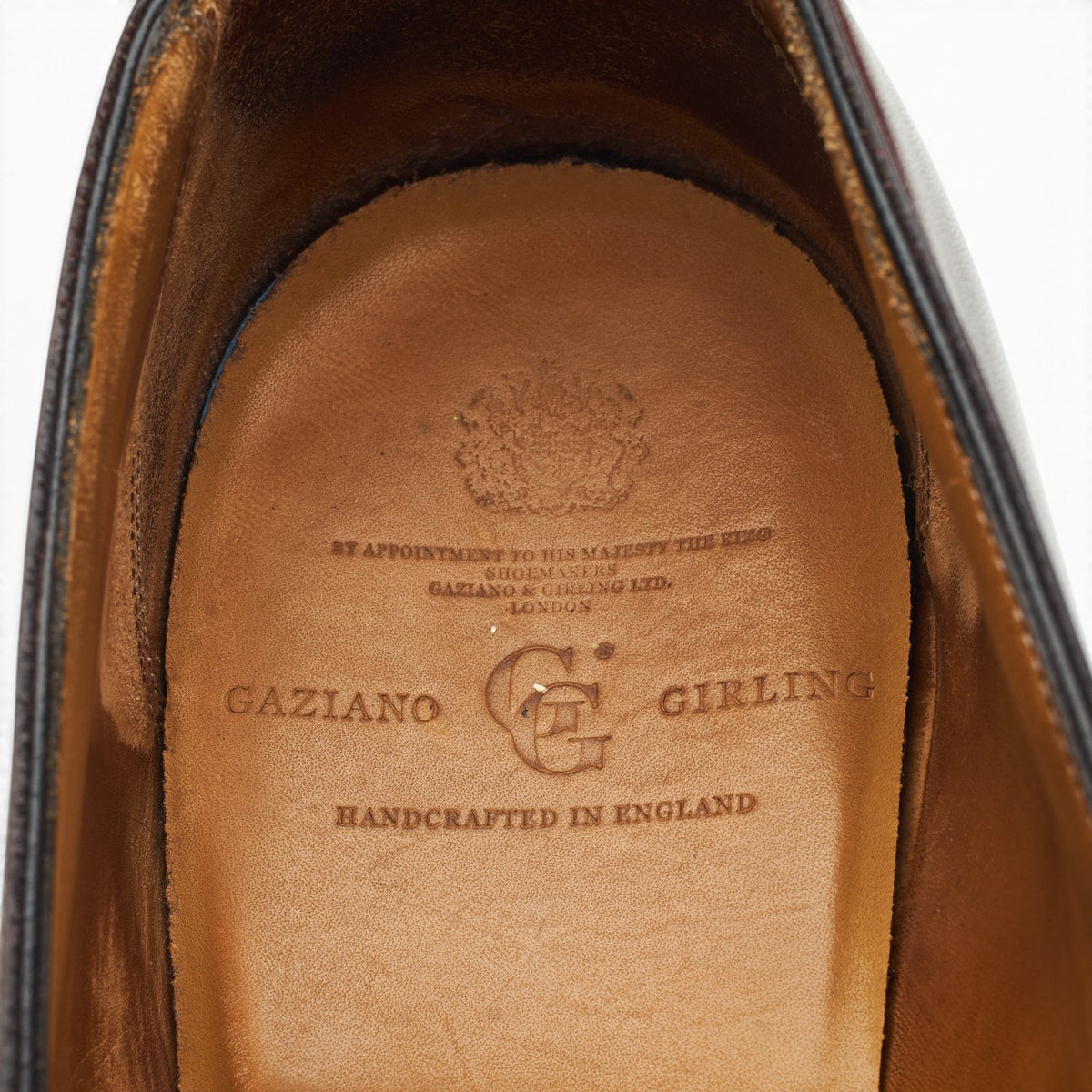Deco 'Ashby' Burgundy Leather Full Strap Loafers UK 10 E