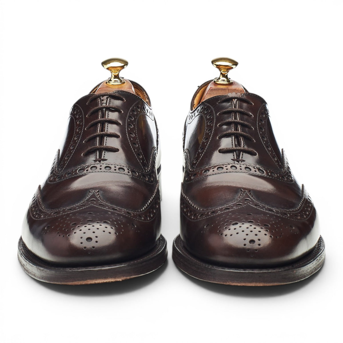 'Burwood' Dark Brown Leather Oxford Brogues UK 9 F