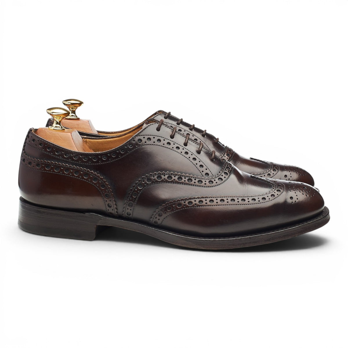 'Burwood' Dark Brown Leather Oxford Brogues UK 9 F