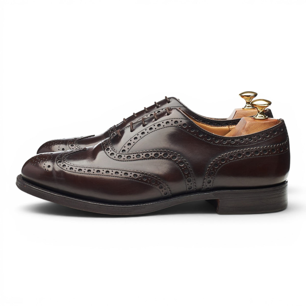 'Burwood' Dark Brown Leather Oxford Brogues UK 9 F