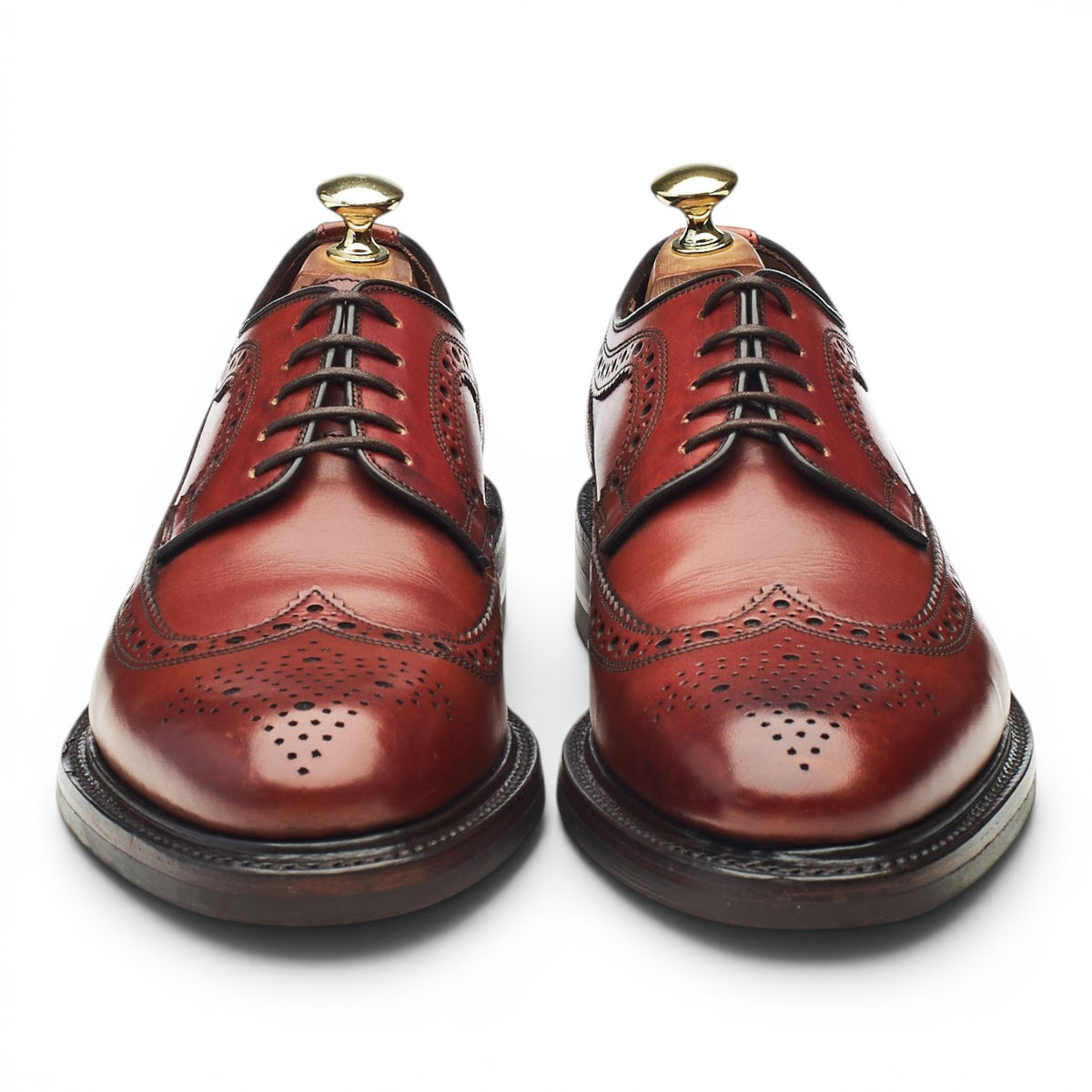 1880 'Birkdale' Brown Leather Derby Brogues UK 7.5 F