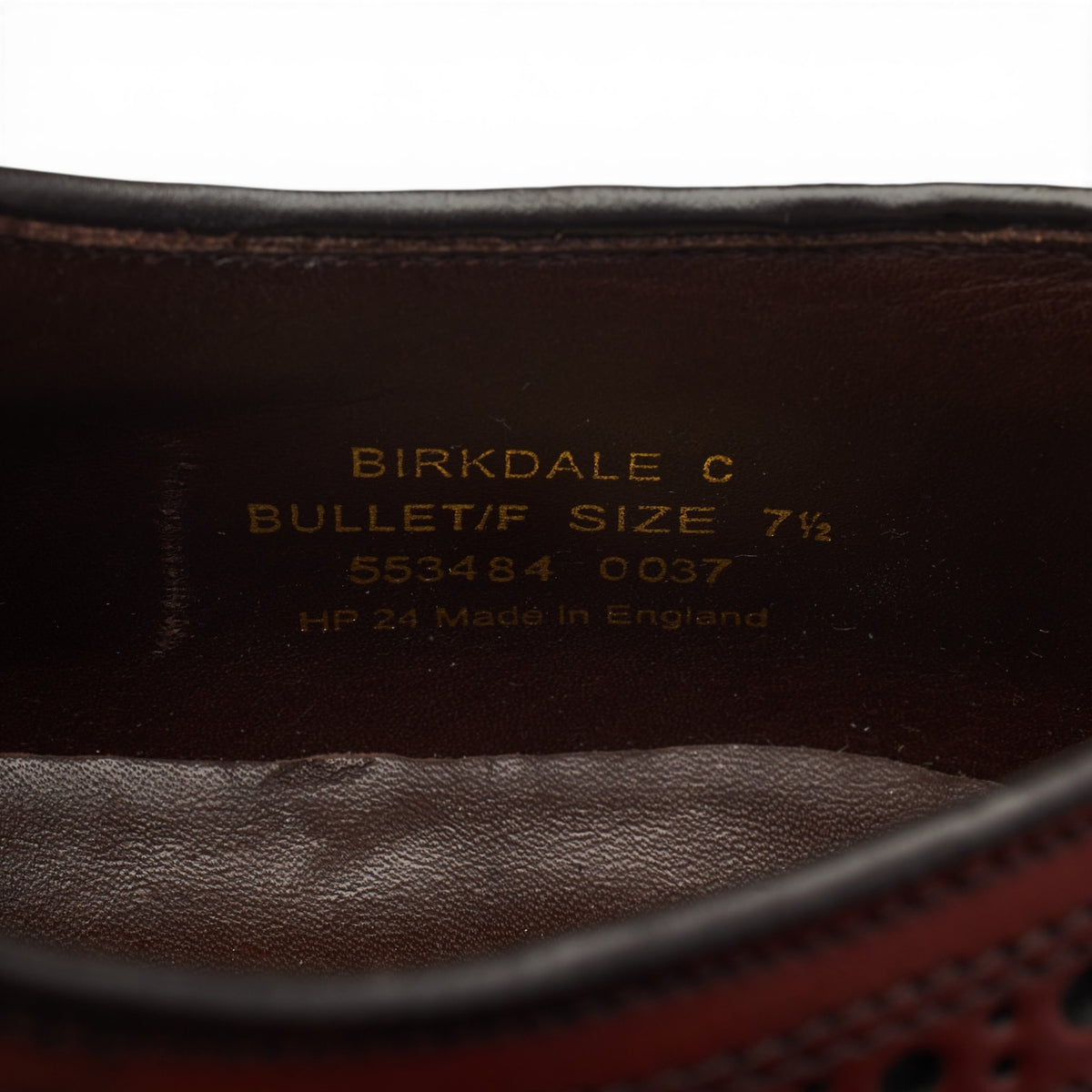 1880 'Birkdale' Brown Leather Derby Brogues UK 7.5 F