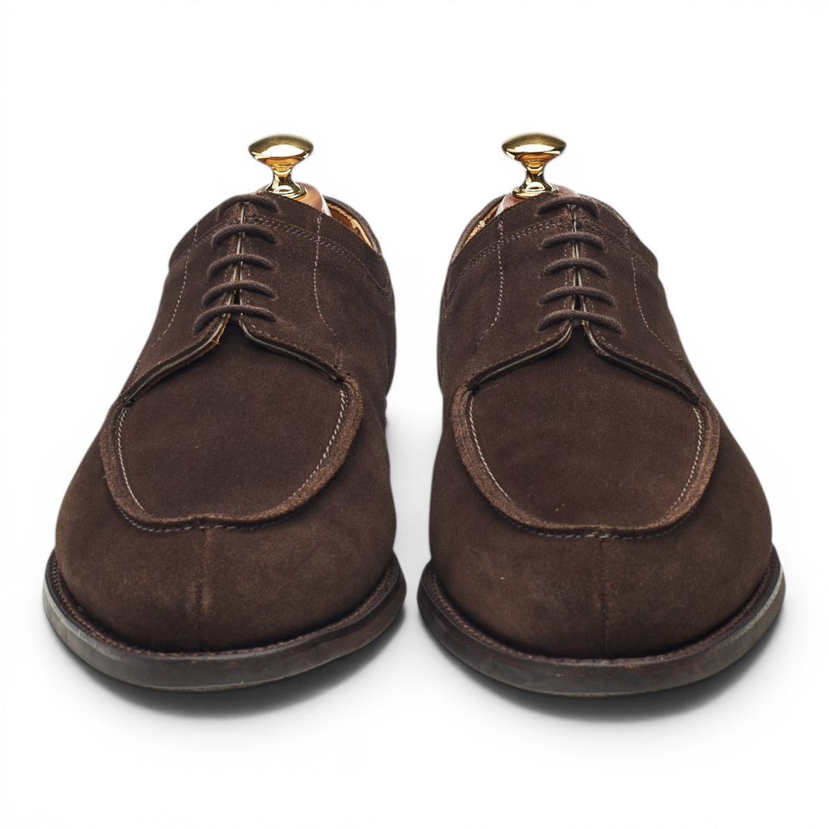 'Hardwick' Dark Brown Suede Split Toe Derby UK 9.5 E
