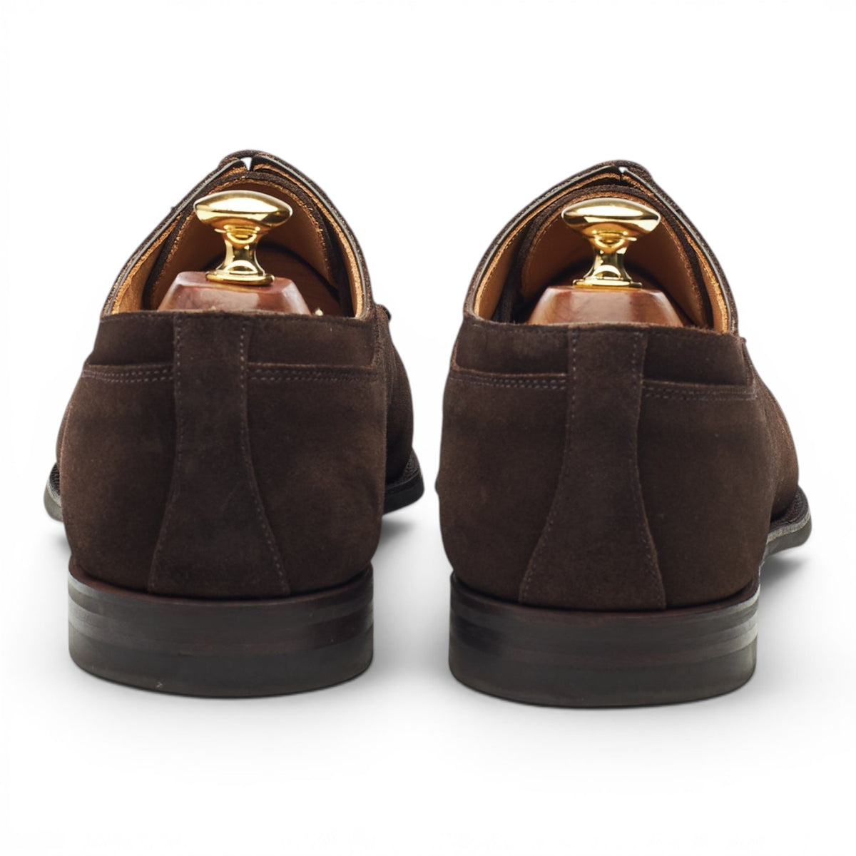'Hardwick' Dark Brown Suede Split Toe Derby UK 9.5 E