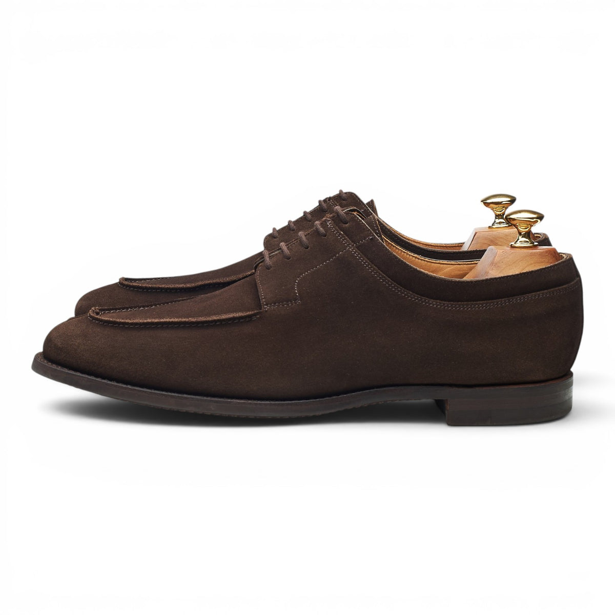 'Hardwick' Dark Brown Suede Split Toe Derby UK 9.5 E