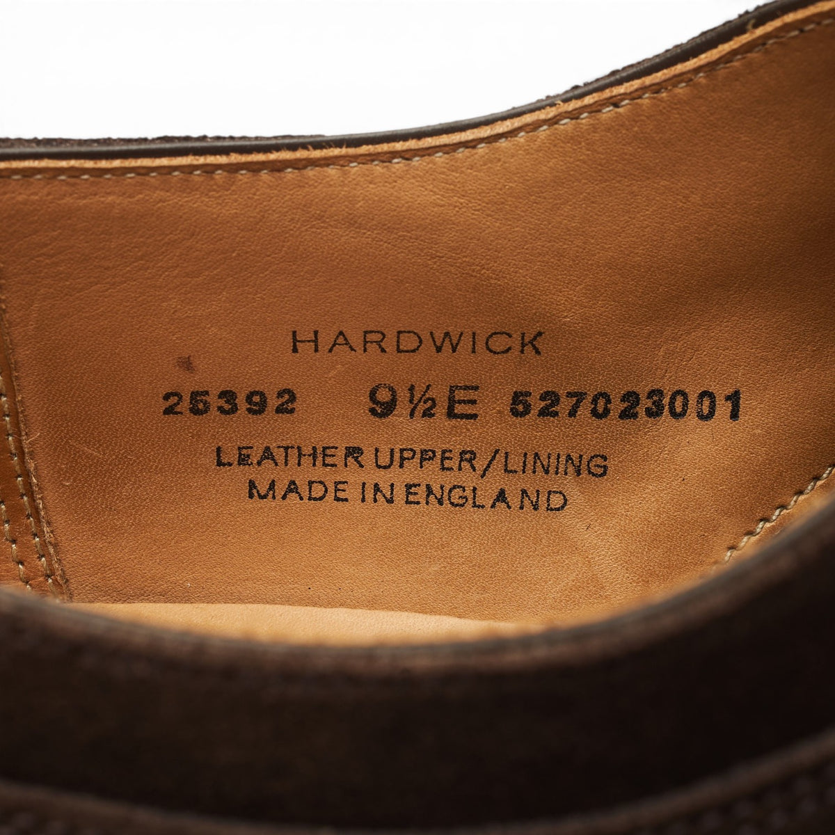 'Hardwick' Dark Brown Suede Split Toe Derby UK 9.5 E