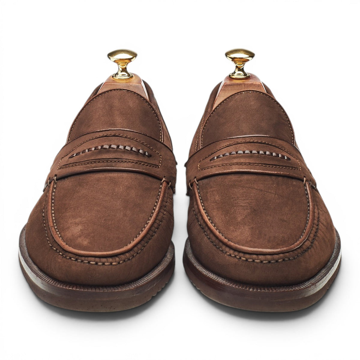 'Catania' Brown Nubuck Moccasins Loafers UK 9 F