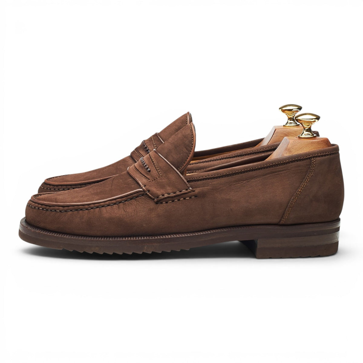 'Catania' Brown Nubuck Moccasins Loafers UK 9 F