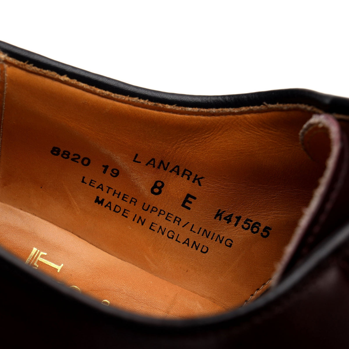 &#39;Lanark&#39; Burgundy Leather Derby UK 8 E