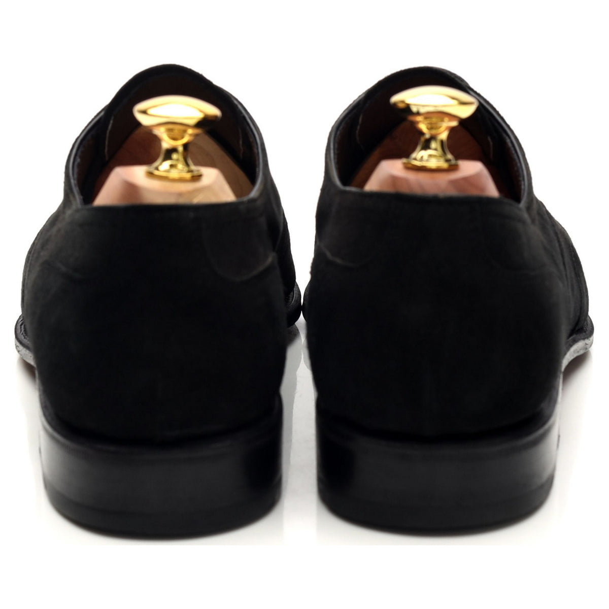 &#39;10098&#39; Black Suede Oxford Austerity Brogue UK 8