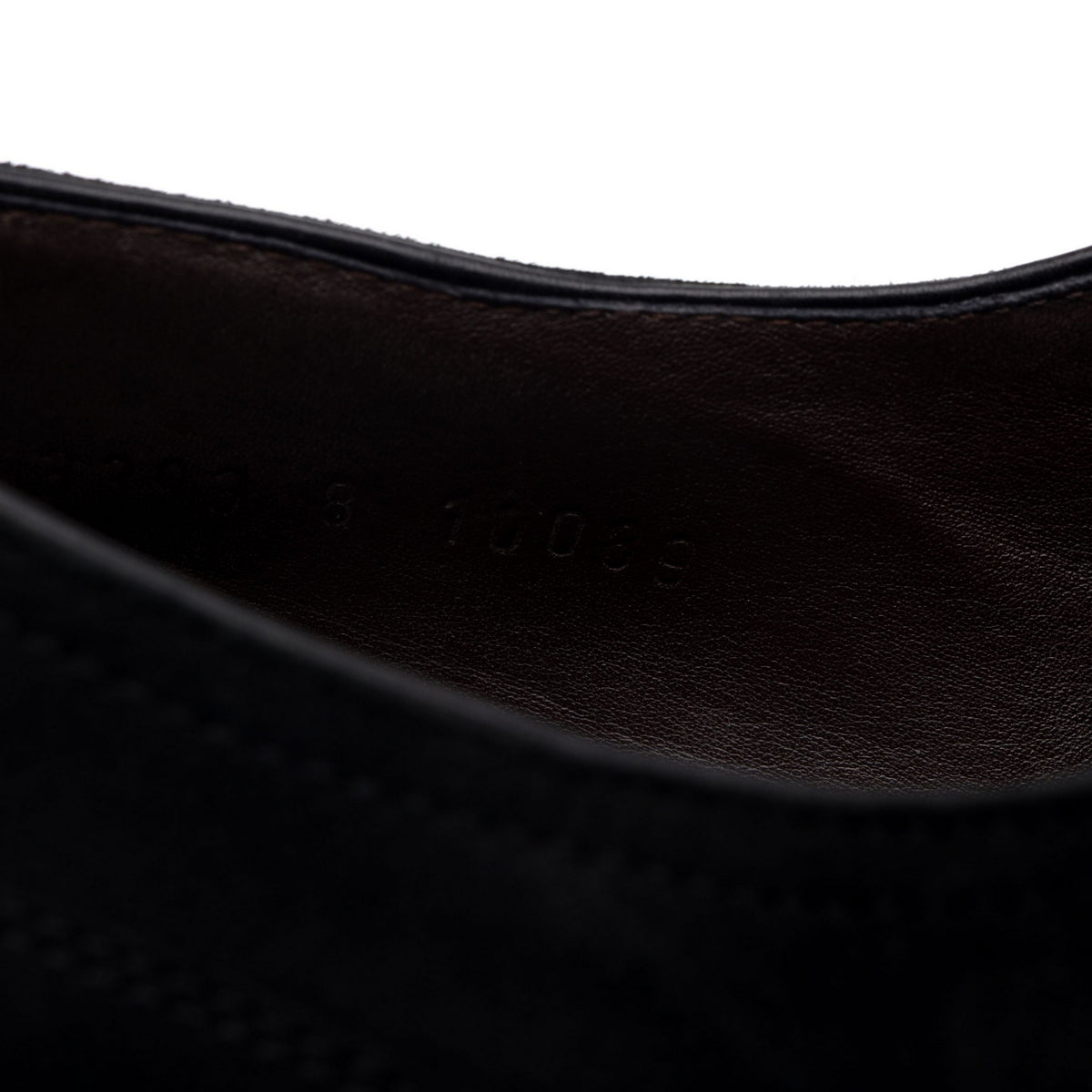 &#39;10098&#39; Black Suede Oxford Austerity Brogue UK 8