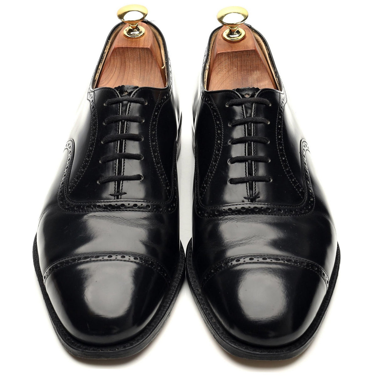 &#39;Legate&#39; Black Leather Oxford UK 8.5 F