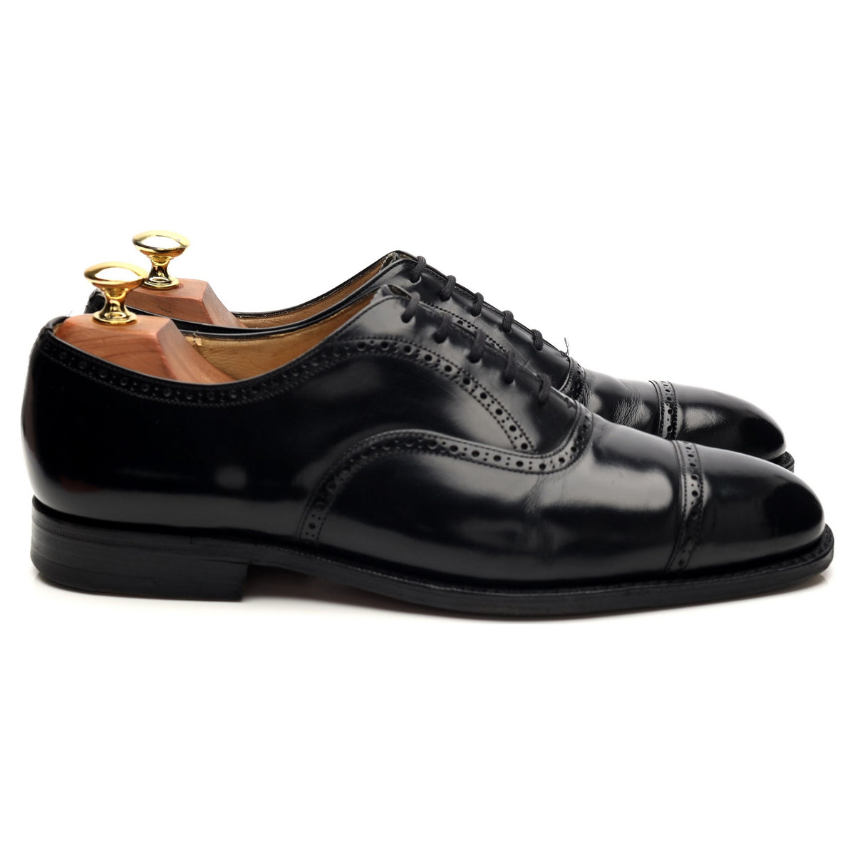 &#39;Legate&#39; Black Leather Oxford UK 8.5 F