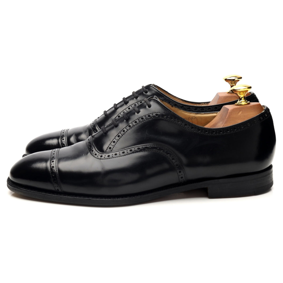 &#39;Legate&#39; Black Leather Oxford UK 8.5 F