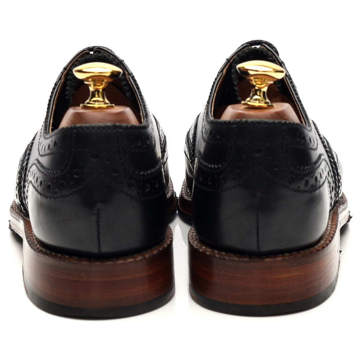 &#39;Angus&#39; Black Leather Oxford Brogues UK 5 G