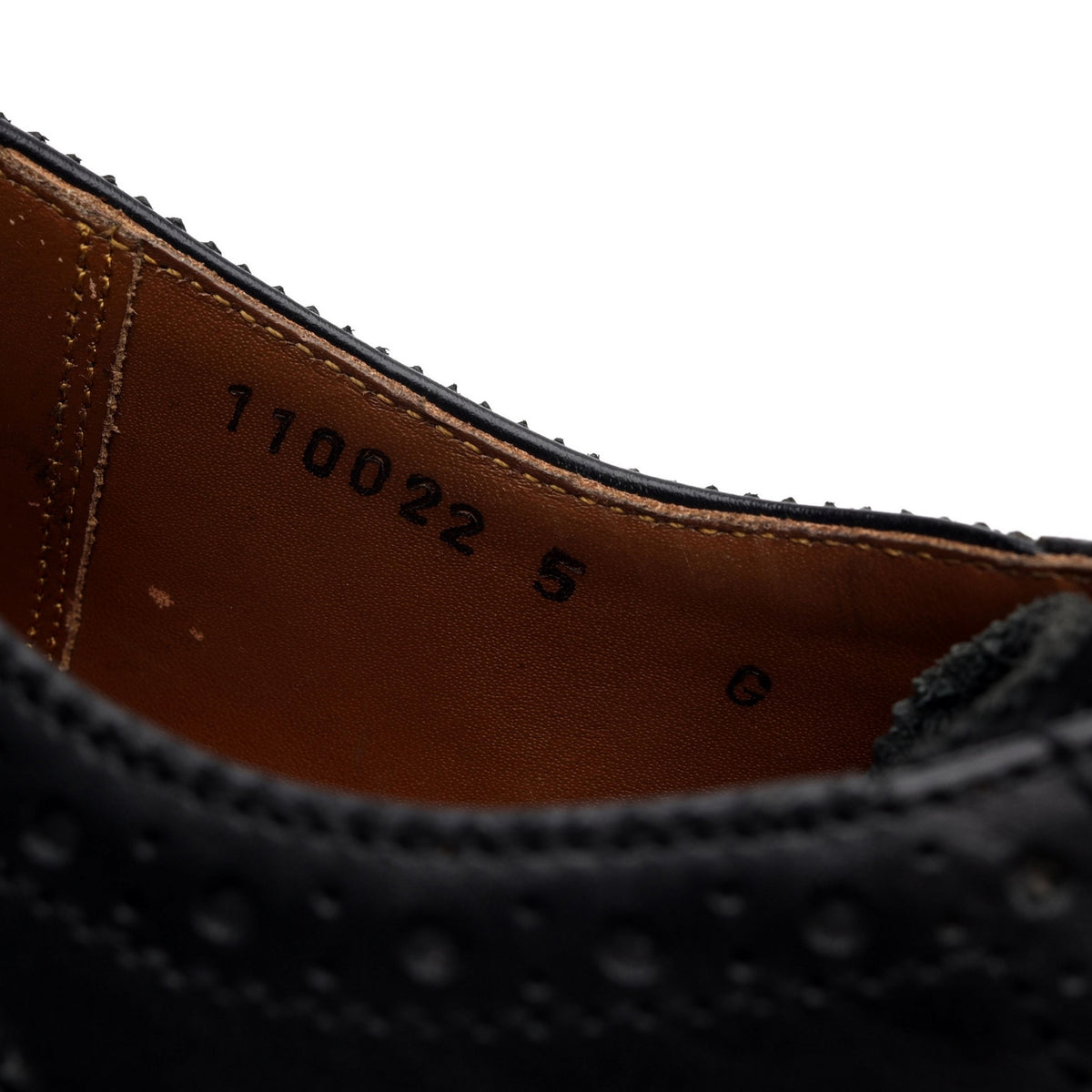 &#39;Angus&#39; Black Leather Oxford Brogues UK 5 G