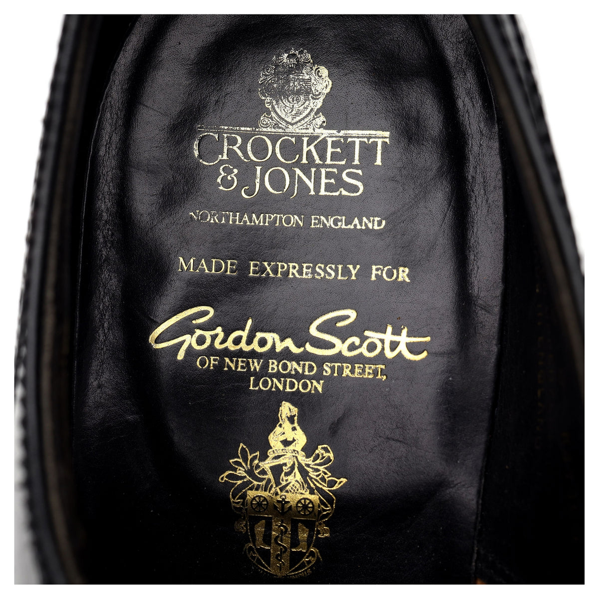 Gordon Scott &#39;London&#39; Black Leather Oxford Brogues UK 9 G