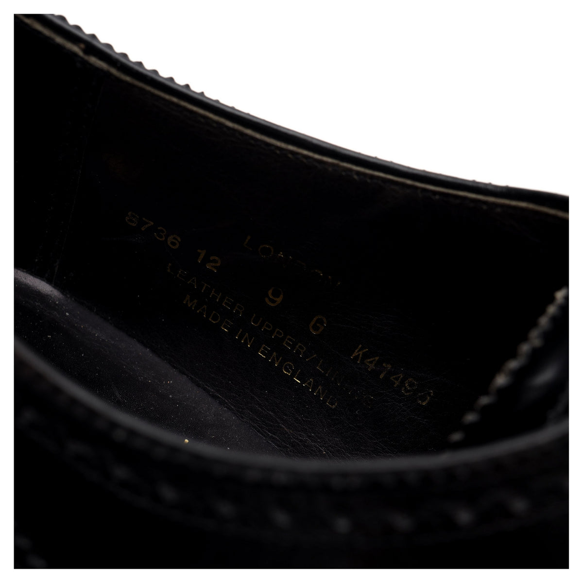 Gordon Scott &#39;London&#39; Black Leather Oxford Brogues UK 9 G