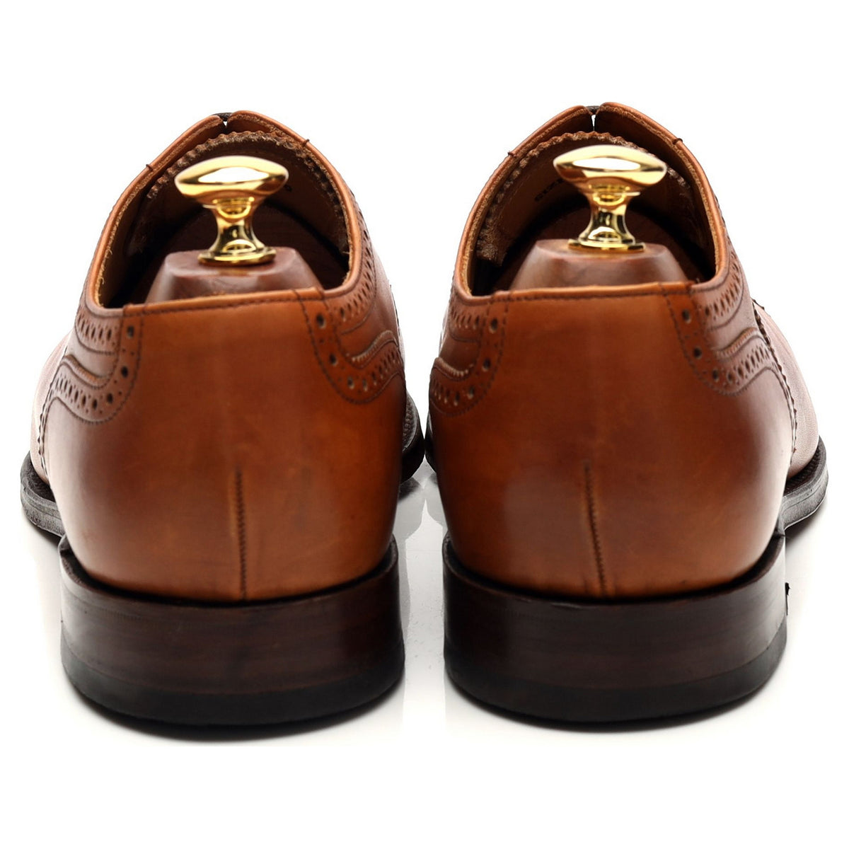 &#39;Somerton&#39; Tan Brown Leather Oxford Brogues UK 9 F