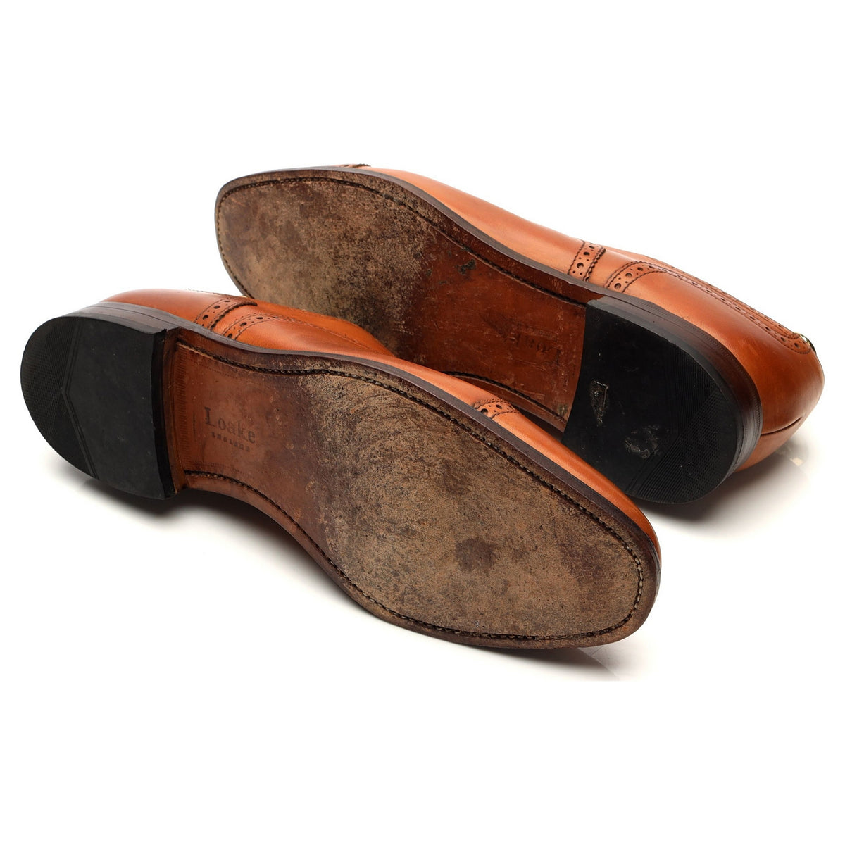 &#39;Somerton&#39; Tan Brown Leather Oxford Brogues UK 9 F
