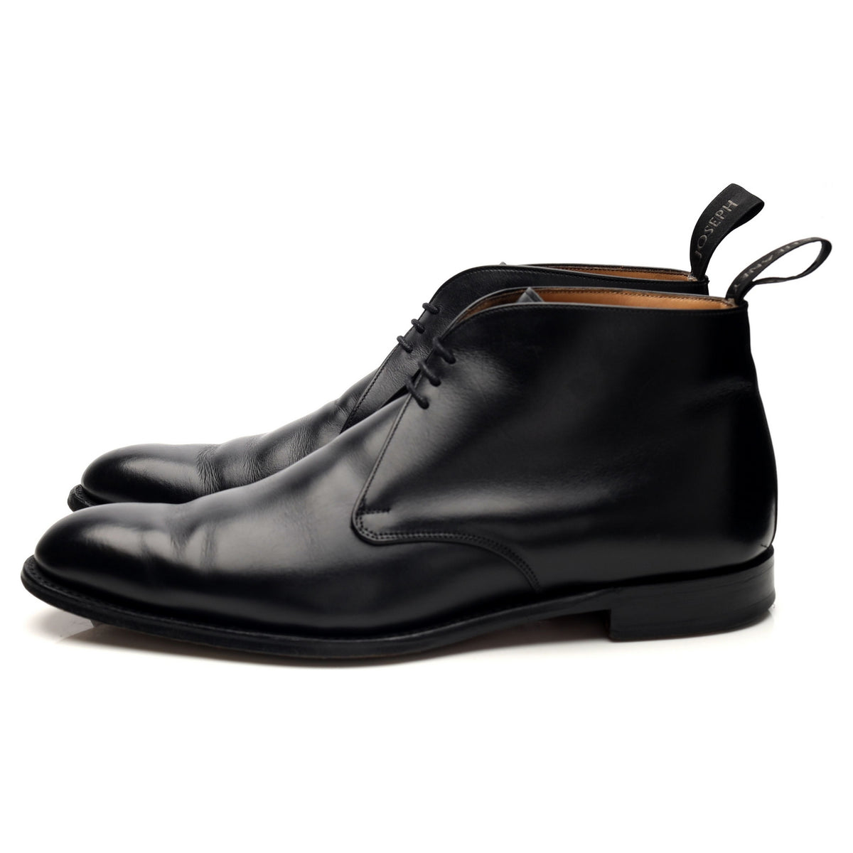 &#39;Shadwell&#39; Black Leather Chukka Boots UK 8 F